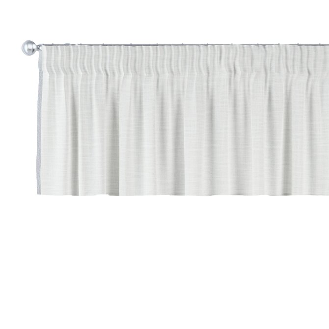 Dekoria Krátký závěs na řasící pásce, ecru, 130 x 40 cm, Harmony, 144-76