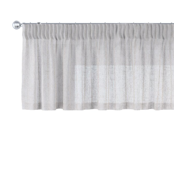 Dekoria Krátký závěs na řasící pásce, béžová, 390 x 40 cm, Natural Touch, 128-14