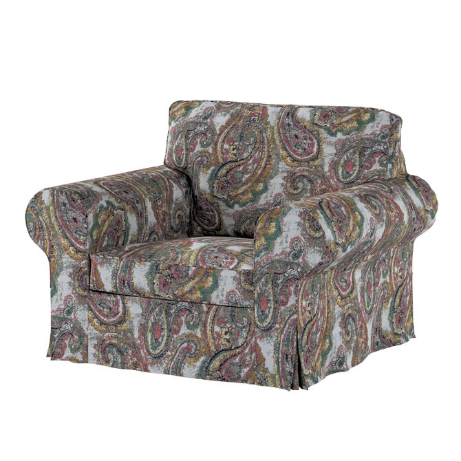 Dekoria Potah na křeslo IKEA Ektorp, červeno-zeleno-žlutá, křeslo Ektorp, Cosy Home, 145-35