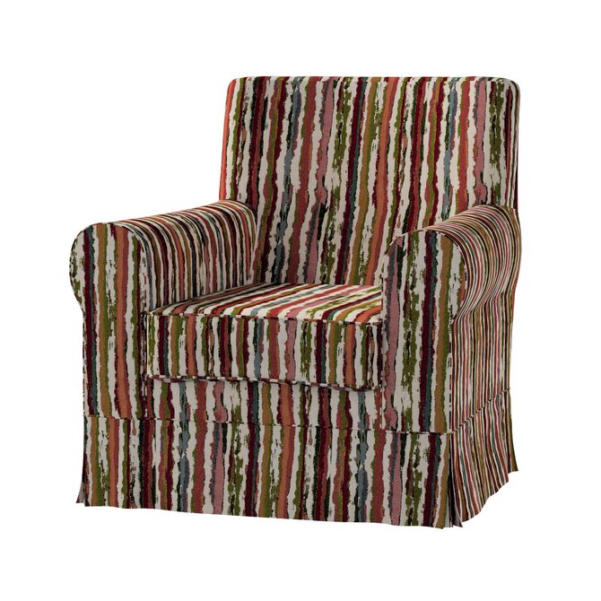 Dekoria Potah na křeslo IKEA Ektorp Jennylund, červeno-zelená, kØeslo Ektorp Jennylund, Cosy Home, 145-40