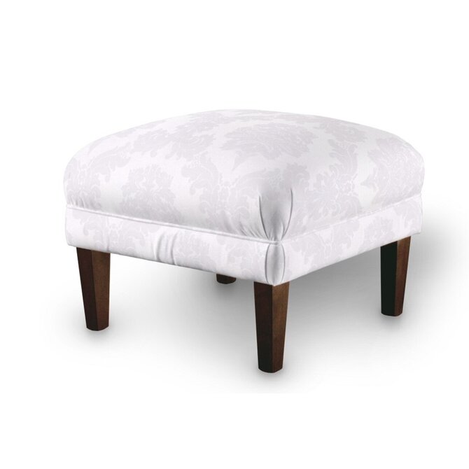 Dekoria Podnožka 56x56cm, bílá, 56 x 56 x 40 cm, Damasco, 613-00