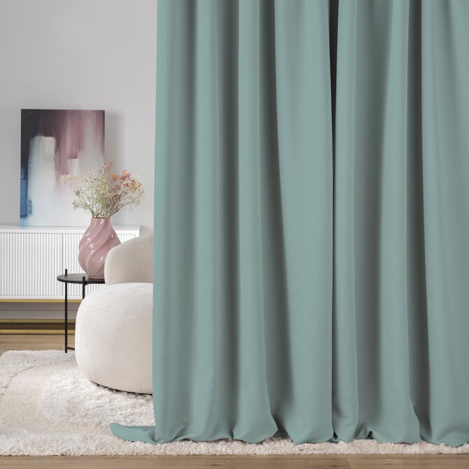 Dekoria Zatemňovací závěs na řasicí pásce mátový 140 x 280 cm 1 ks., 140x280 cm