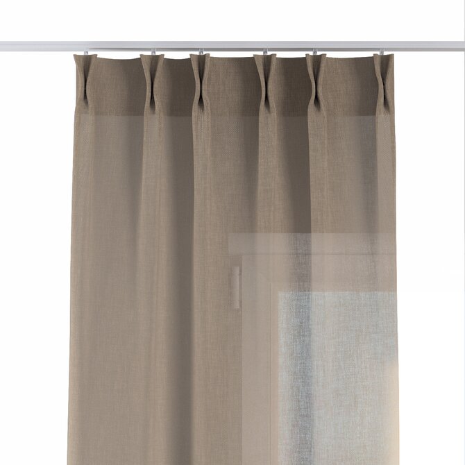 Dekoria Závěs na dvojitých hačcích flex, béžová, Sensuale Premium, 144-40