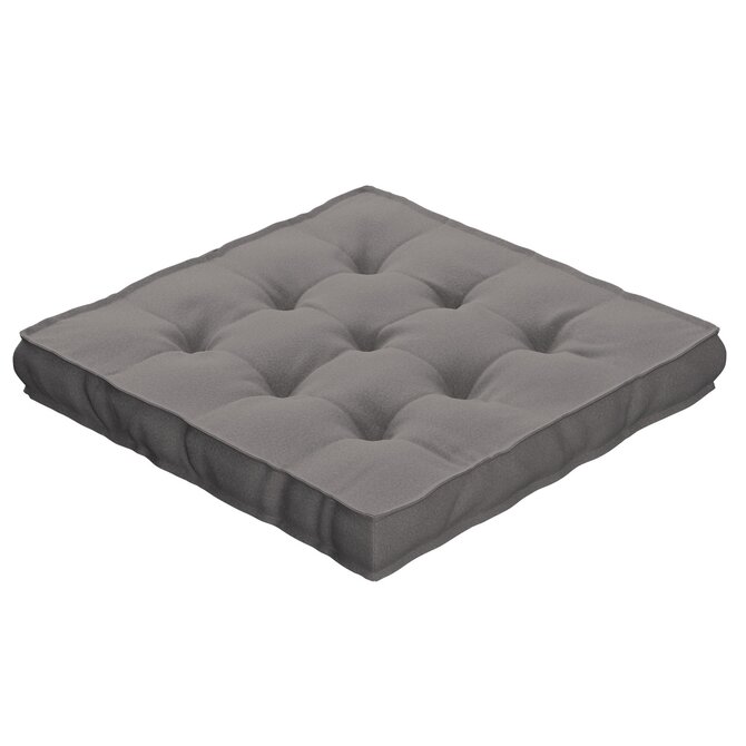 Dekoria Sedák Kuba s úchytem 40x40x6cm nebo 50x50x10cm, tmavě bežová, 50 x 50 x 10 cm, Boucle Teddy, 702-82