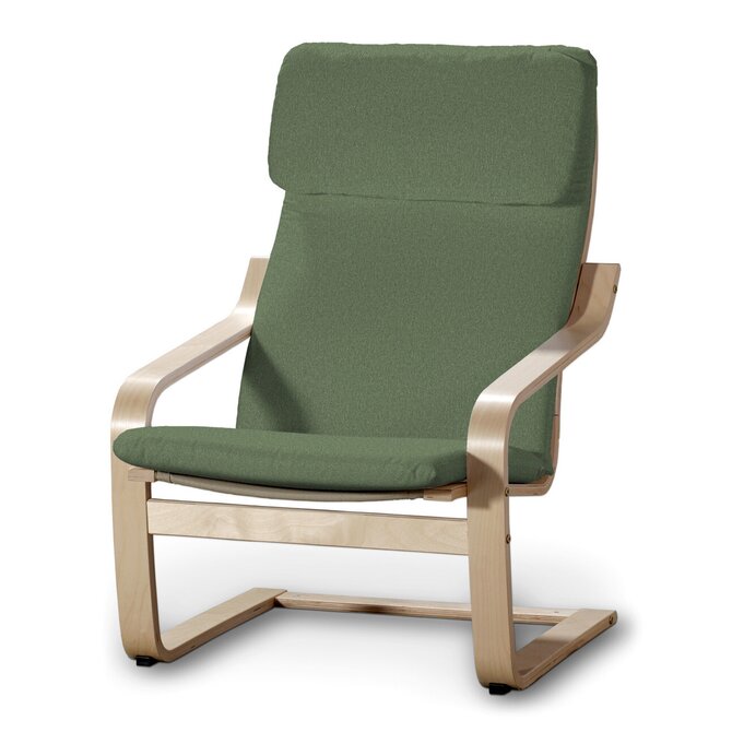 Dekoria Sedák na křeslo IKEA Poäng, zelený melanž, kØeslo Poäng, Amsterdam, 704-44