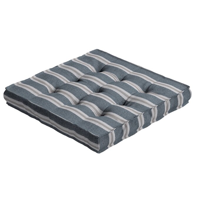 Dekoria Sedák Kuba s úchytem 40x40x6cm nebo 50x50x10cm, modro-béžové pruhy, 40 x 40 x 6 cm, Scotti, 145-28