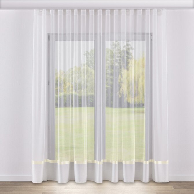 Dekoria Záclona na řasící pásce Wave, ecru, Voile - Voál, 186-78