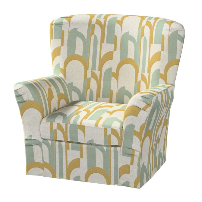 Dekoria Potah na křeslo Tomelilla vysoké provedení, se záložkami, mátově žlutá, kØeslo Tomelilla, Cosy Home, 144-91