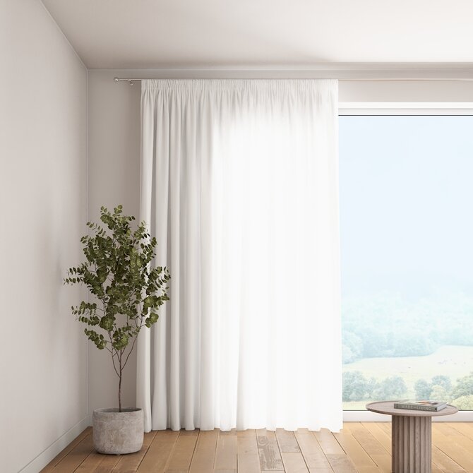 Dekoria Závěs s řasící páskou, průsvitná ecru, Romantica, 174-93