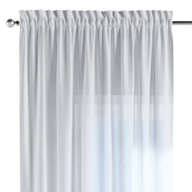 Dekoria Závěs s tunýlkem a volánkem, průsvitná ecru, Romantica, 174-93