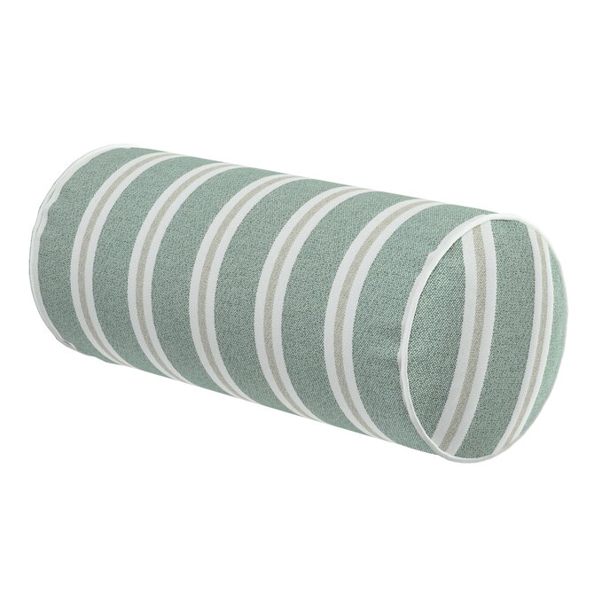 Dekoria Válec jednoduchý hladký, zeleno-béžové pruhy, Ø 16 x 40 cm, Scotti, 145-30