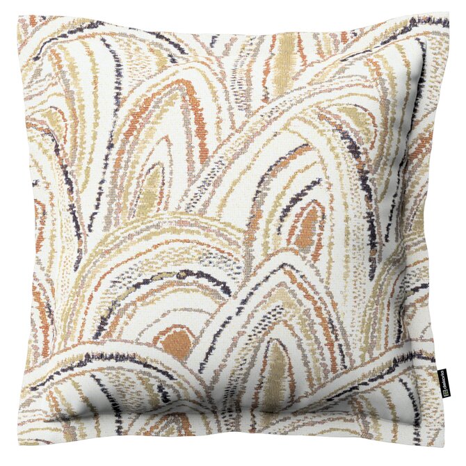 Dekoria Mona - potah na polštář hladký lem po obvodu, béžovo-olivová, 45 x 45 cm, Cosy Home, 145-34