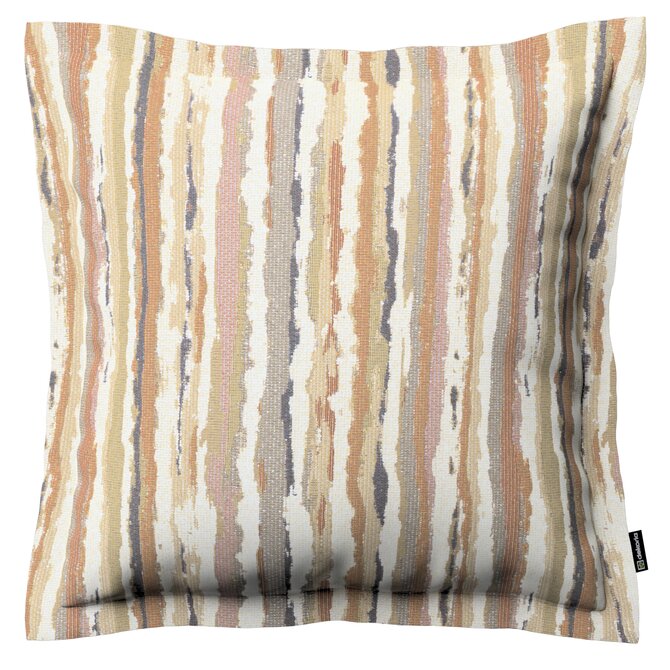 Dekoria Mona - potah na polštář hladký lem po obvodu, béžovo-olivová, 45 x 45 cm, Cosy Home, 145-41