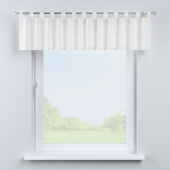 Dekoria Krátký závěs na poutkách, bílá, 130 x 40 cm, Botanic Viscose, 145-23