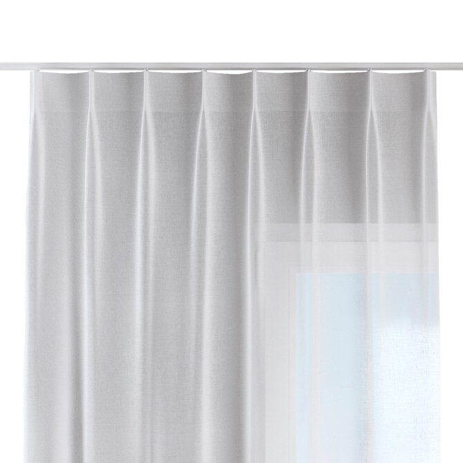 Dekoria Závěs na jednotlivých háčcích flex, průsvitná bílá, Romantica, 181-16