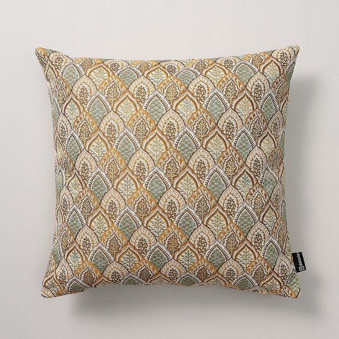 Dekoria Kinga - potah na polštář jednoduchý, béžovo-zelená, 43 x 43 cm, Intenso Premium, 144-28