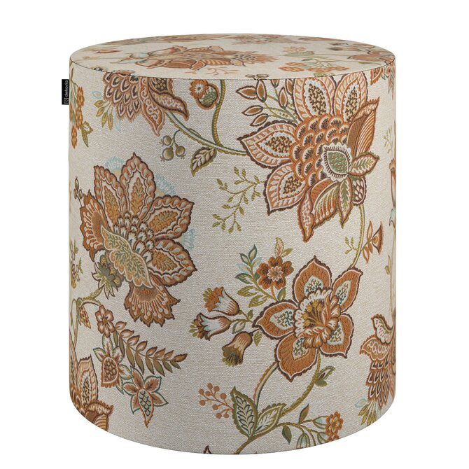 Dekoria Sedák Barrel- válec pevný,  d40cm, výška 40cm, béžová, ø40 cm x 40 cm, Intenso Premium, 144-27