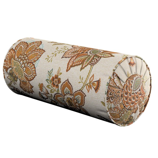 Dekoria Válec s čelními záložkami, béžová, Ø 20 x 50 cm, Intenso Premium, 144-27