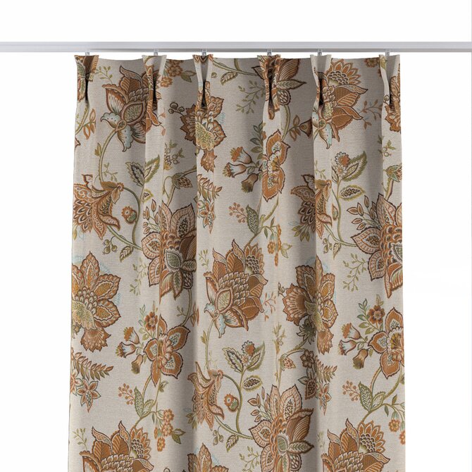 Dekoria Závěs na dvojitých hačcích flex, béžová, Intenso Premium, 144-27