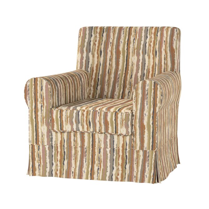 Dekoria Potah na křeslo IKEA Ektorp Jennylund, béžovo-olivová, kØeslo Ektorp Jennylund, Cosy Home, 145-41