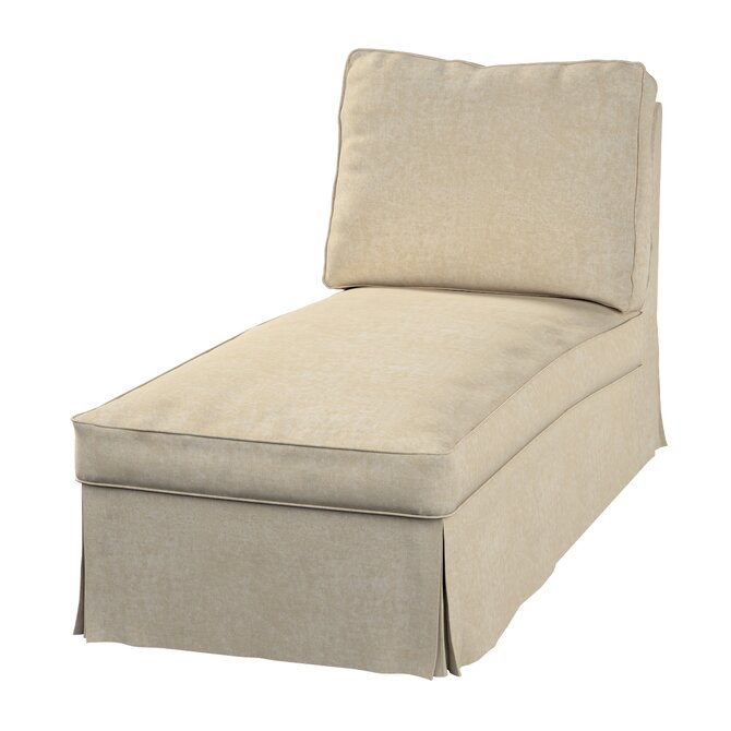 Dekoria Potah na lenošku Ektorp volně stojící - jednoduchý styl, šedobéžová, szezlong Ektorp wolnostojący, Chenille, 162-26