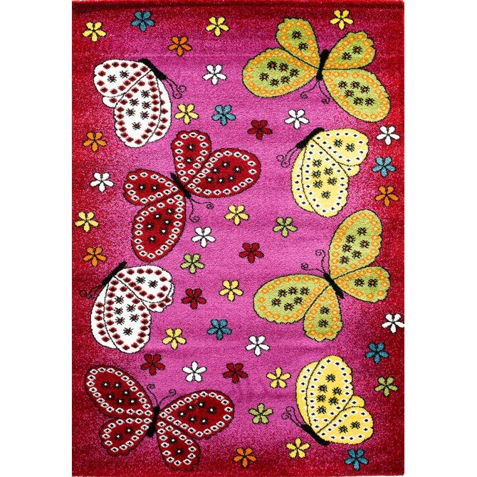Spoltex koberce Liberec Dětský kusový koberec Toys Lilla C259 - 133x195 cm Růžová, Střední (80x160 - 164x240), Syntetický (umělý)