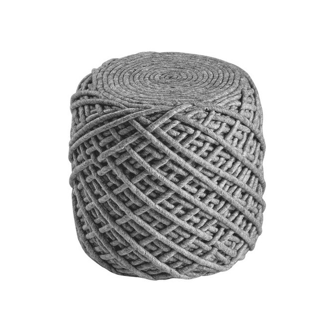 Obsession koberce Sedací vak ROYAL POUF POR 888 Silver - 40 x 40 x 40 cm cm Šedá, výška cca 40-45 cm, Přírodní