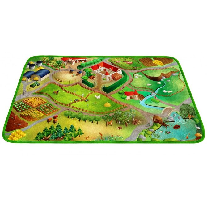 Vopi koberce Protiskluzový kusový koberec Ultra Soft Farma - 130x180 cm Vícebarevná, Střední (80x160 - 164x240), Syntetický (umělý)