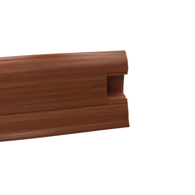 Döllken DOPRODEJ: 2500x50x25 mm cm Lišta PVC obvodová SLK50 W135 Třešeň country - Lišta 2500x50x25 mm Hnědá, Syntetický (umělý)