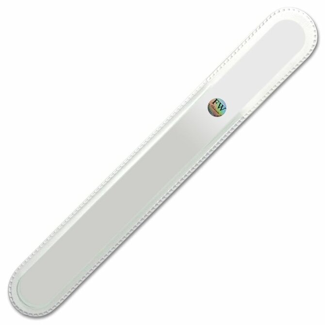 FULGENT WORLD Velký skleněný pilník na nehty - bílý