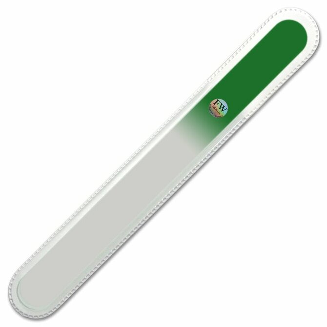FULGENT WORLD Velký skleněný pilník na nehty - zelený
