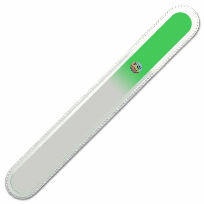 FULGENT WORLD Velký skleněný pilník na nehty - světle zelený