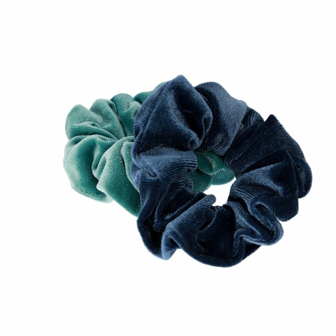 Modrá a zelená scrunchie