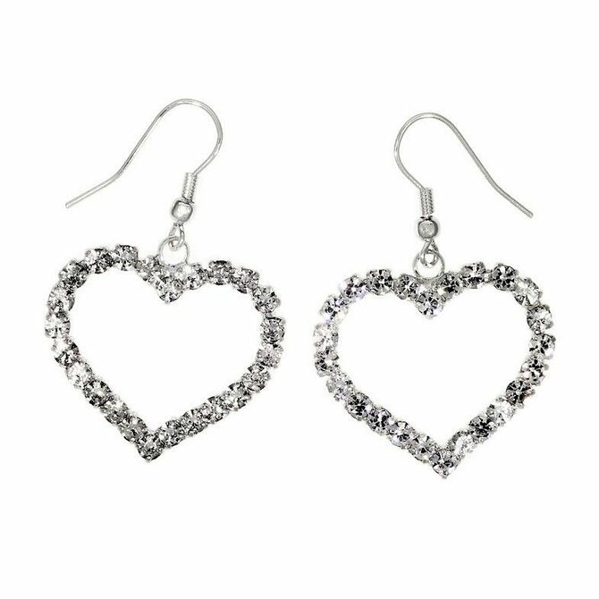 Kamínková visací srdíčka Bílá