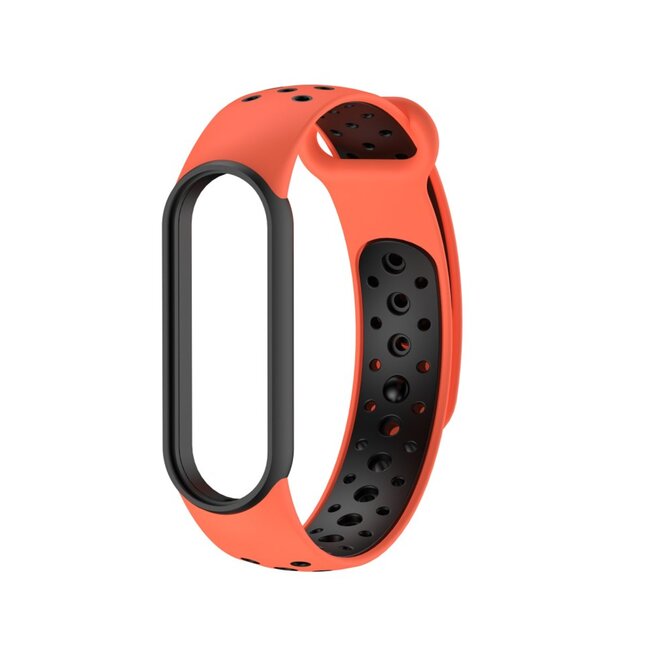 Xiaomi Mi Band 5 pásek na ruku sportovní řemínek silikon oranžový/černý