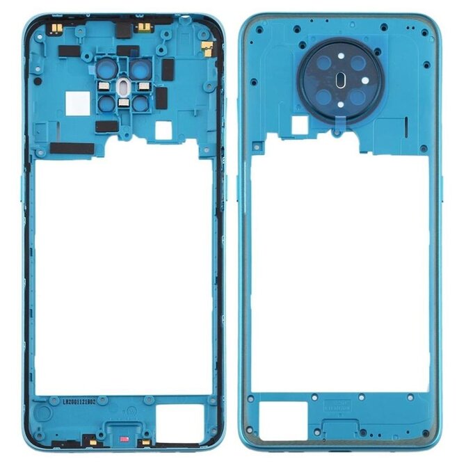 Nokia 5.3 středový rámeček modrý včetně čočky fotoaparátu