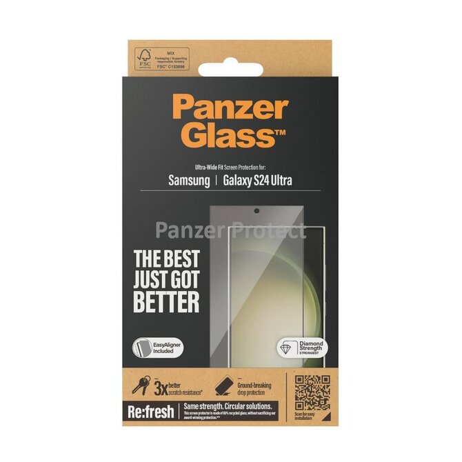 PanzerGlass™ Samsung Galaxy S24 Ultra s instalačním rámečkem