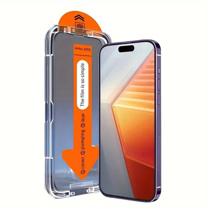 Tvrzené sklo iPhone 15Pro s aplikátorem ( Privacy )