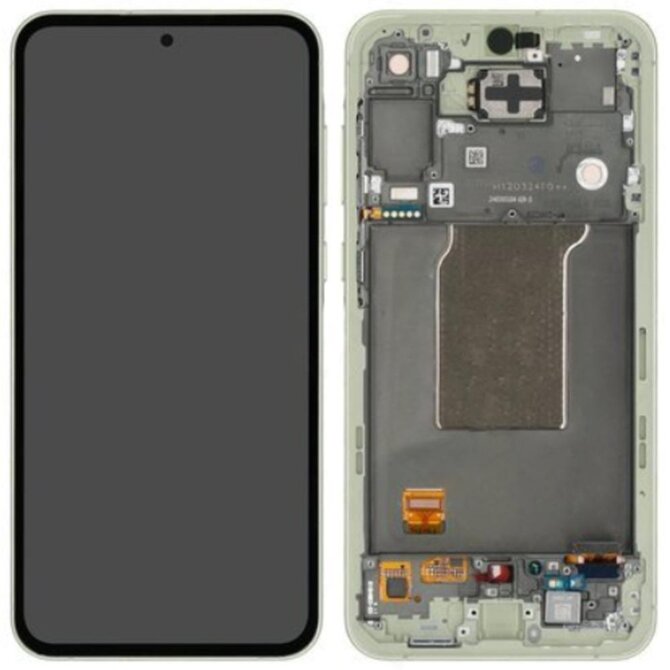 Samsung Galaxy A55 5G A556 LCD displej dotykové sklo včetně rámečku originální (Service Pack) yellow
