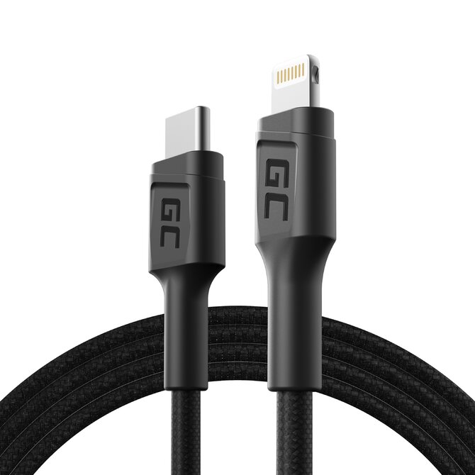 Green Cell kabel GC Power Stream USB-C - Lightning 100cm pro iPhone, iPad, iPod, Power Delivery (Apple MFi Certified)