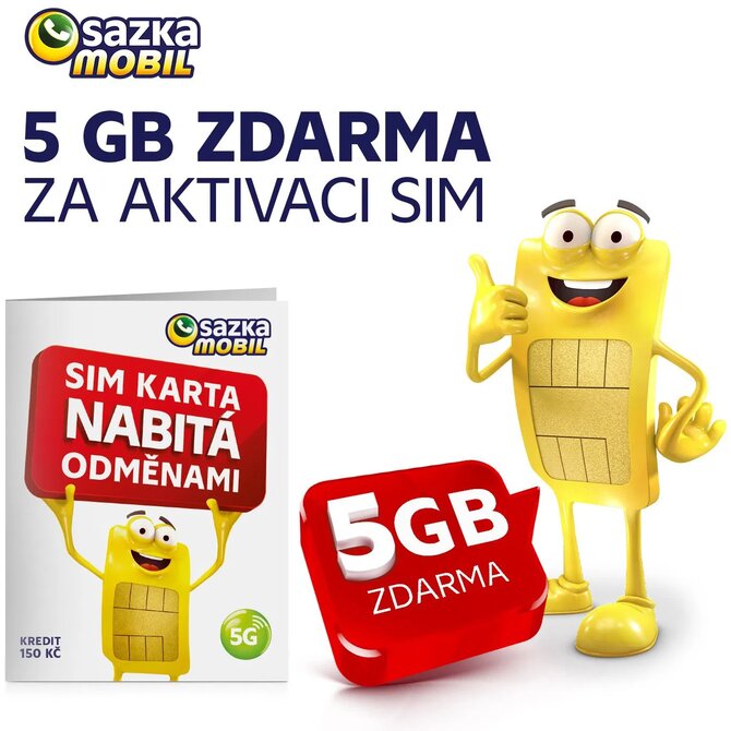 Vodafone předplacená SIM karta SAZKAmobil