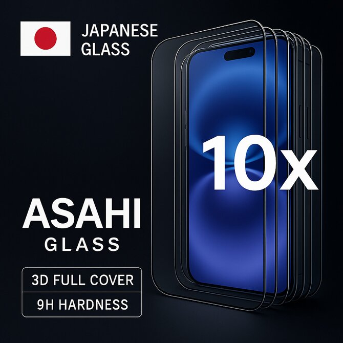 Ochranné tvrzené sklo Mobilis pro iPhone 16 Pro Max (Japanese Asahi 3D) (balení 10 kusů)