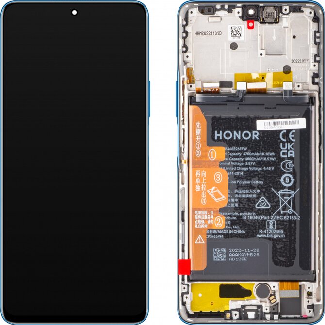 Honor Magic4 Lite LCD displej dotykové sklo + baterie originální (Service Pack) Blue