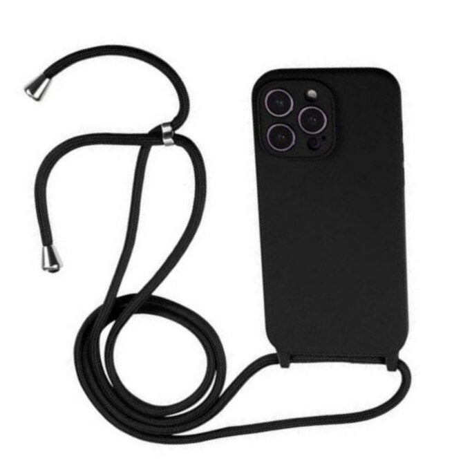Pouzdro Back Case Strap iPhone 15, Black