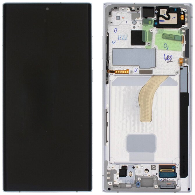 Samsung Galaxy S22 Ultra 5G S908 LCD displej dotykové sklo originální (Assembled Service Pack) White