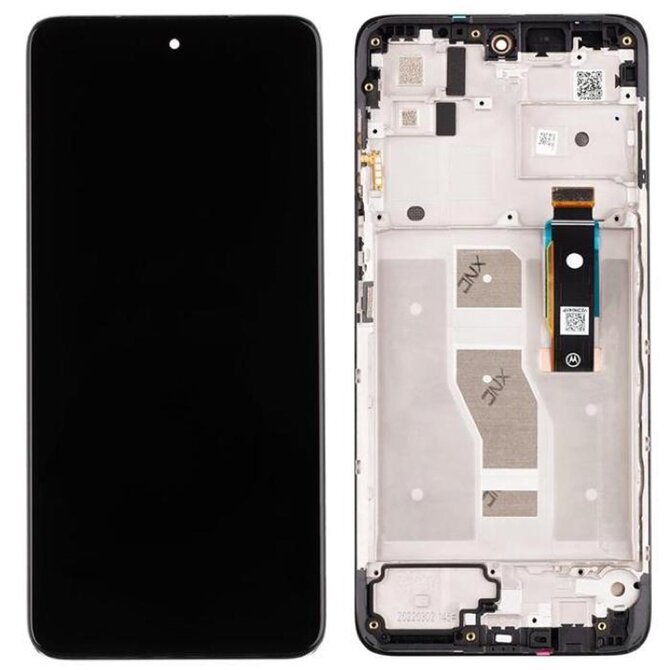Motorola Moto G82 LCD displej dotykové sklo včetně rámečku (Service Pack) Meteorite Gray