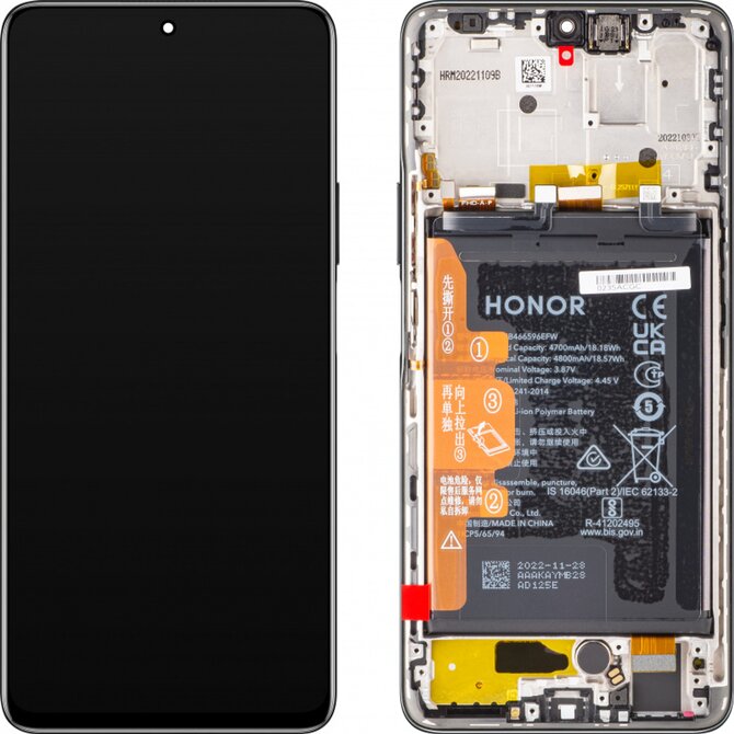 Honor Magic4 Lite LCD displej dotykové sklo + baterie originální (Service Pack) Black