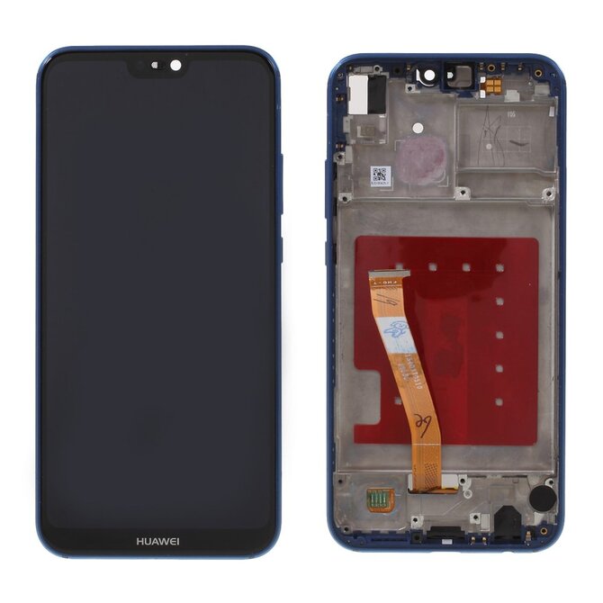 Huawei P20 Lite LCD displej dotykové sklo (včetně rámečku) modrý