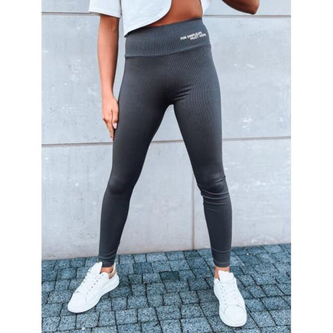 Dámské sportovní legíny SIMPLE LIFE šedé Břidlicová, XL/XXL