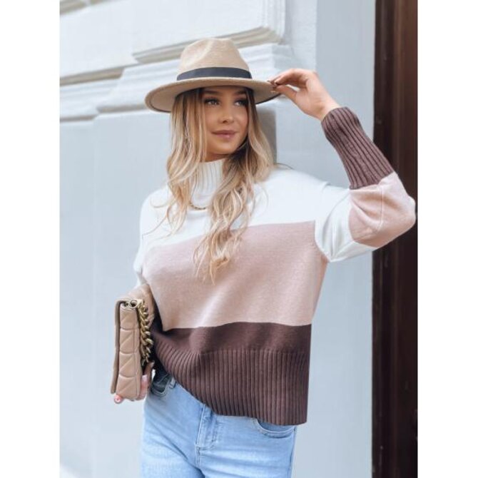 Dámský svetr SERENE coffee Karamelová, Univerzální